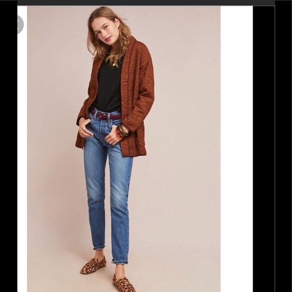 New Anthropologie Quilted Kimono Jacket 